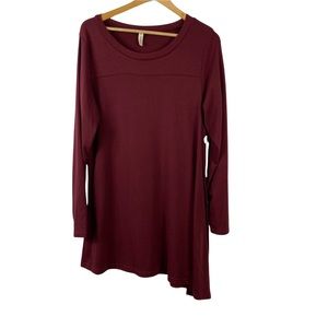 IGenJun Casual Cute Tunic Top Dress Casual Crew Neck Size Large Buttons on side